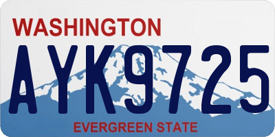 WA license plate AYK9725