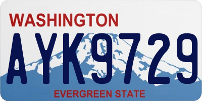 WA license plate AYK9729
