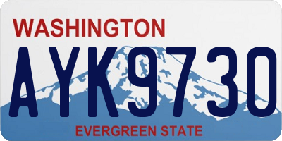 WA license plate AYK9730