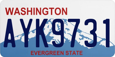 WA license plate AYK9731