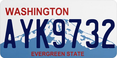 WA license plate AYK9732