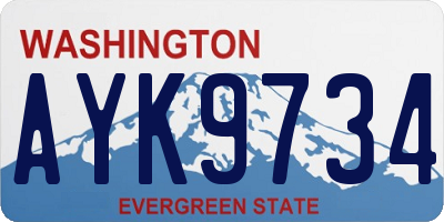 WA license plate AYK9734