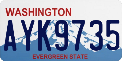 WA license plate AYK9735