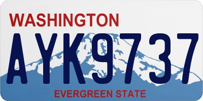 WA license plate AYK9737