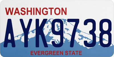 WA license plate AYK9738