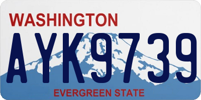 WA license plate AYK9739
