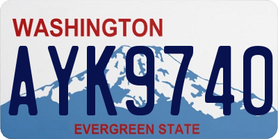 WA license plate AYK9740