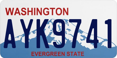 WA license plate AYK9741