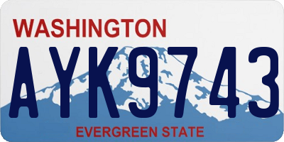 WA license plate AYK9743