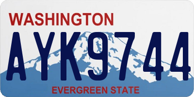WA license plate AYK9744