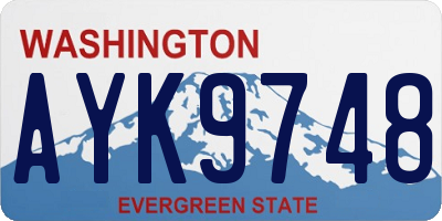 WA license plate AYK9748