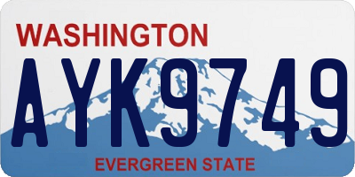 WA license plate AYK9749