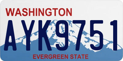 WA license plate AYK9751