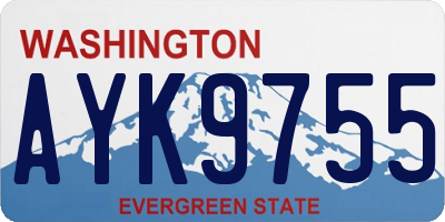 WA license plate AYK9755
