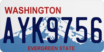 WA license plate AYK9756
