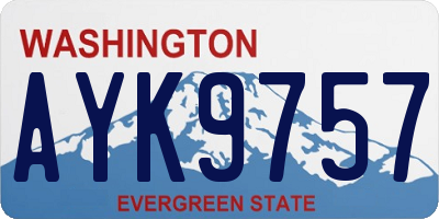WA license plate AYK9757