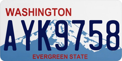 WA license plate AYK9758