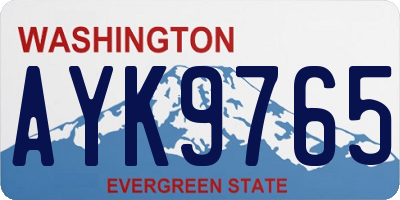 WA license plate AYK9765