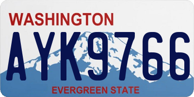 WA license plate AYK9766