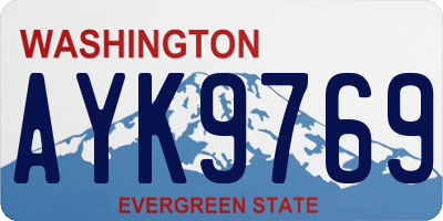 WA license plate AYK9769