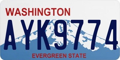 WA license plate AYK9774