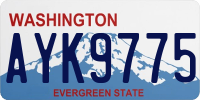 WA license plate AYK9775