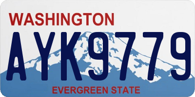 WA license plate AYK9779