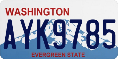 WA license plate AYK9785