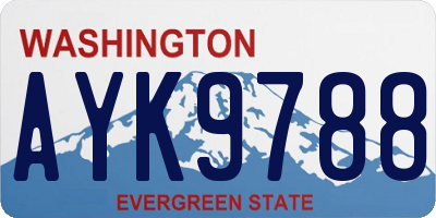 WA license plate AYK9788