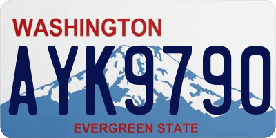 WA license plate AYK9790