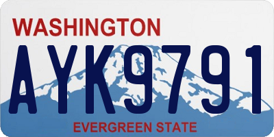 WA license plate AYK9791
