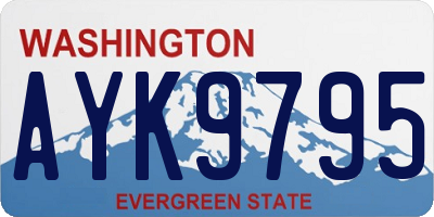 WA license plate AYK9795