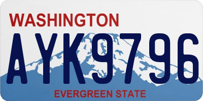 WA license plate AYK9796