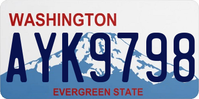 WA license plate AYK9798