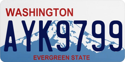 WA license plate AYK9799