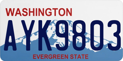 WA license plate AYK9803