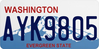 WA license plate AYK9805