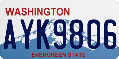 WA license plate AYK9806