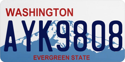 WA license plate AYK9808