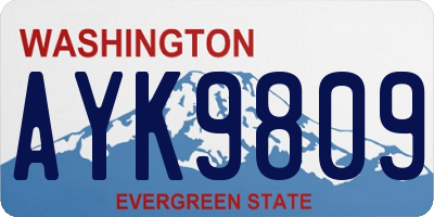 WA license plate AYK9809
