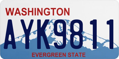 WA license plate AYK9811