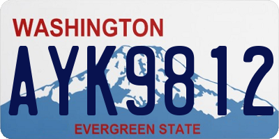 WA license plate AYK9812