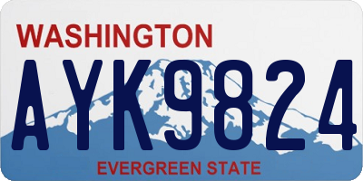 WA license plate AYK9824