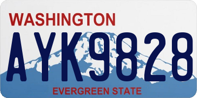 WA license plate AYK9828