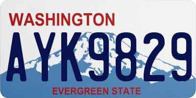 WA license plate AYK9829