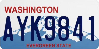 WA license plate AYK9841