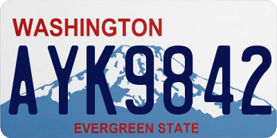 WA license plate AYK9842