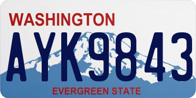 WA license plate AYK9843