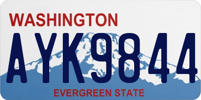 WA license plate AYK9844