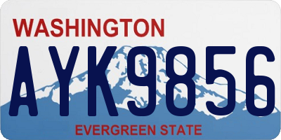 WA license plate AYK9856